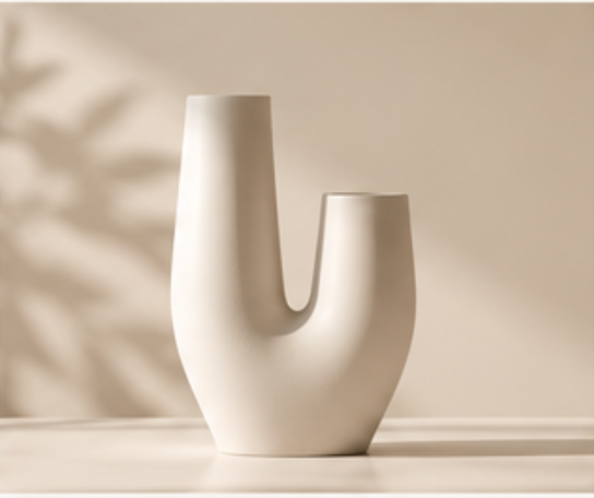 Dual-Chamber Ceramic Vase